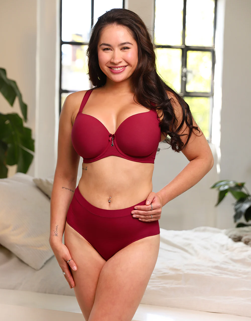 High-Panty Cozy Basic Bordeaux - Image 3