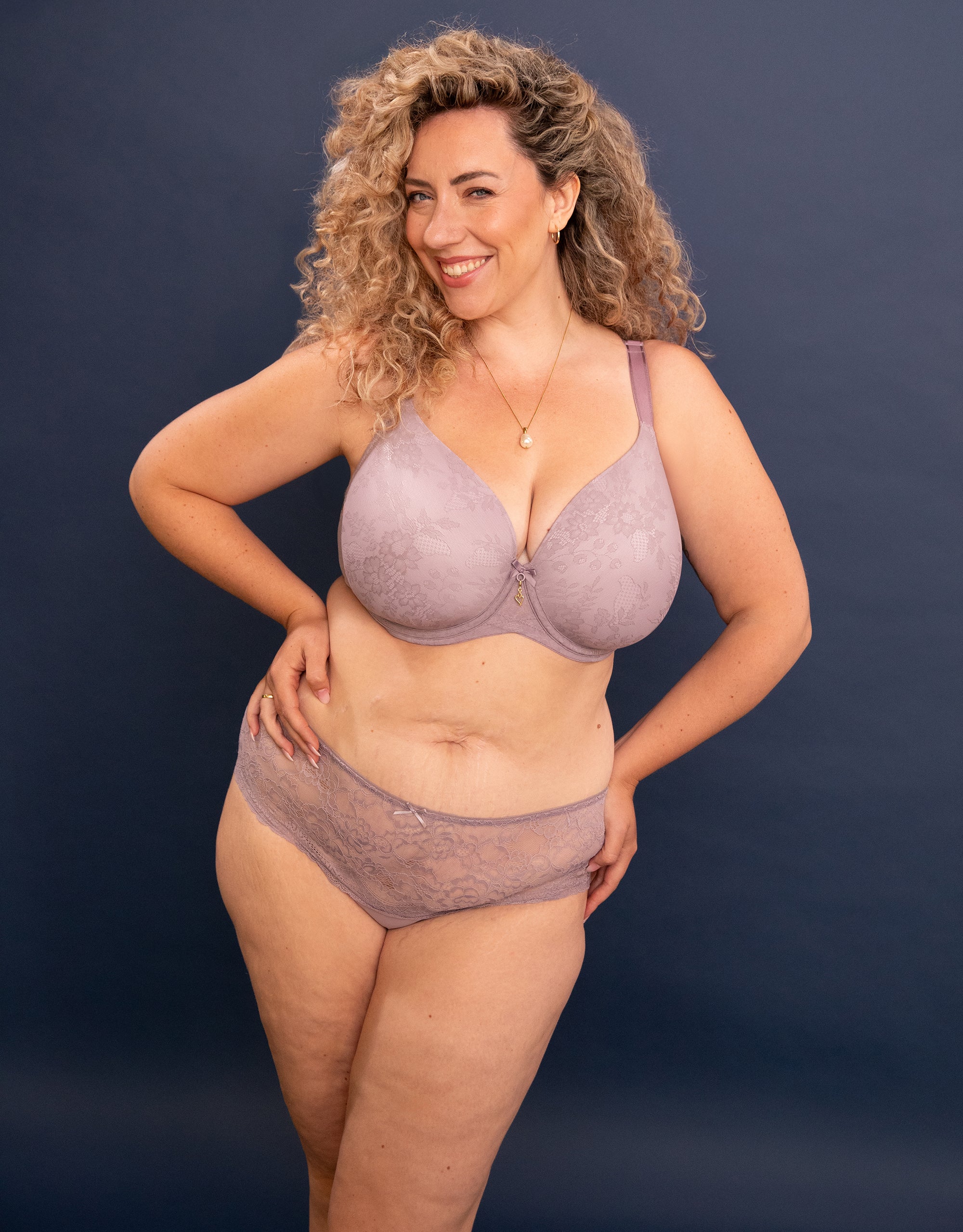 High-Panty Lace Basic Violetgrey - Image 5