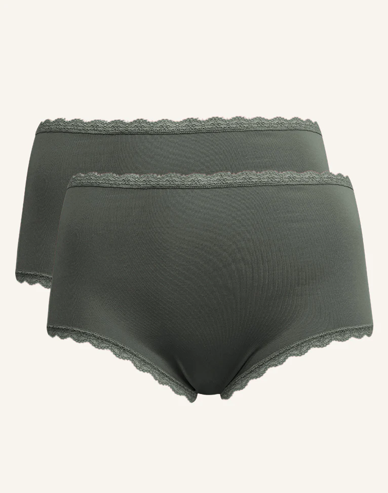 High-Panty-Set 2x Basic Olive