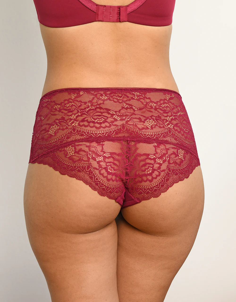 High-Panty-Set 2x Lace Basic Bordeaux - Image 3