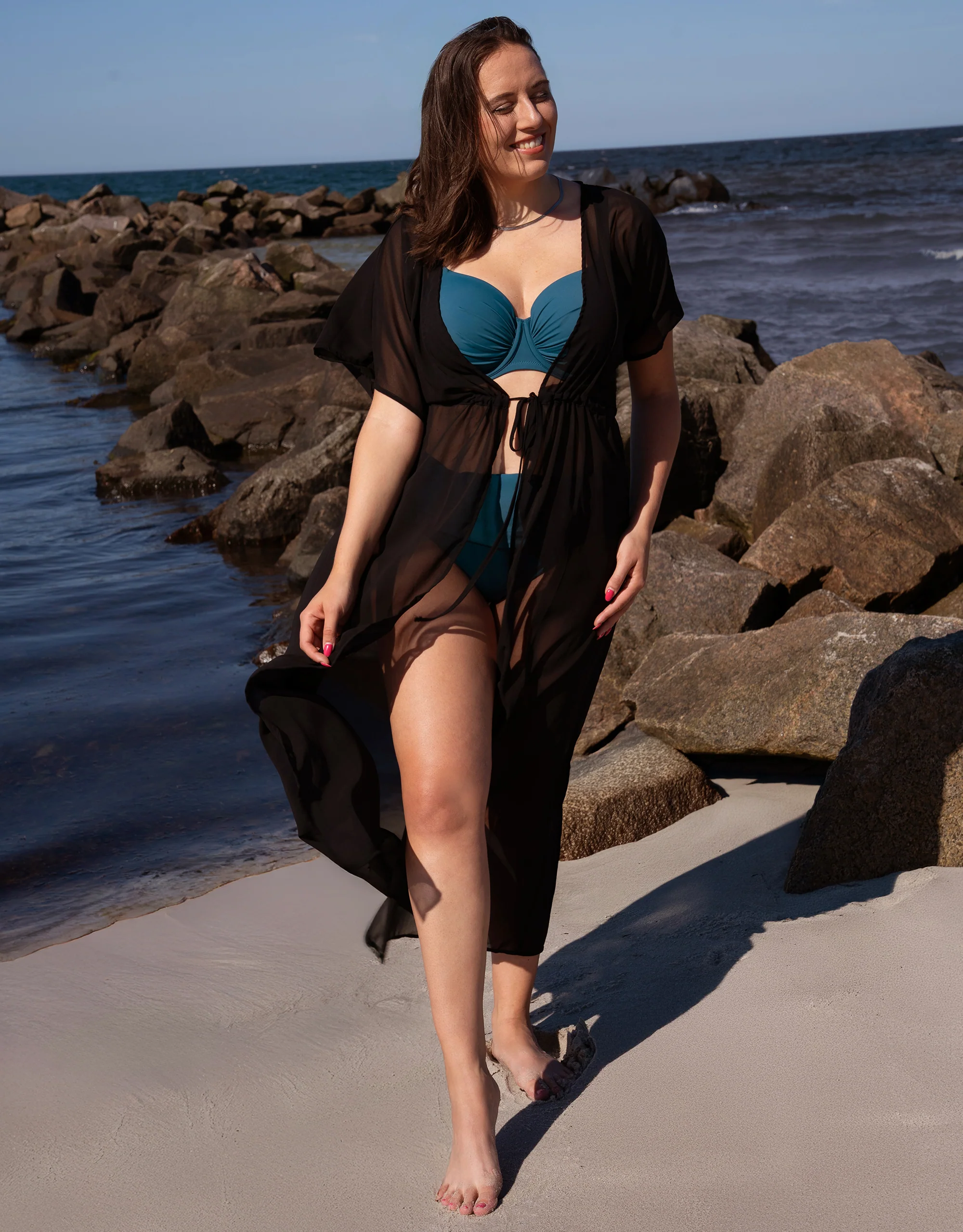 Kleid Sheer Transparent Black - Image 3