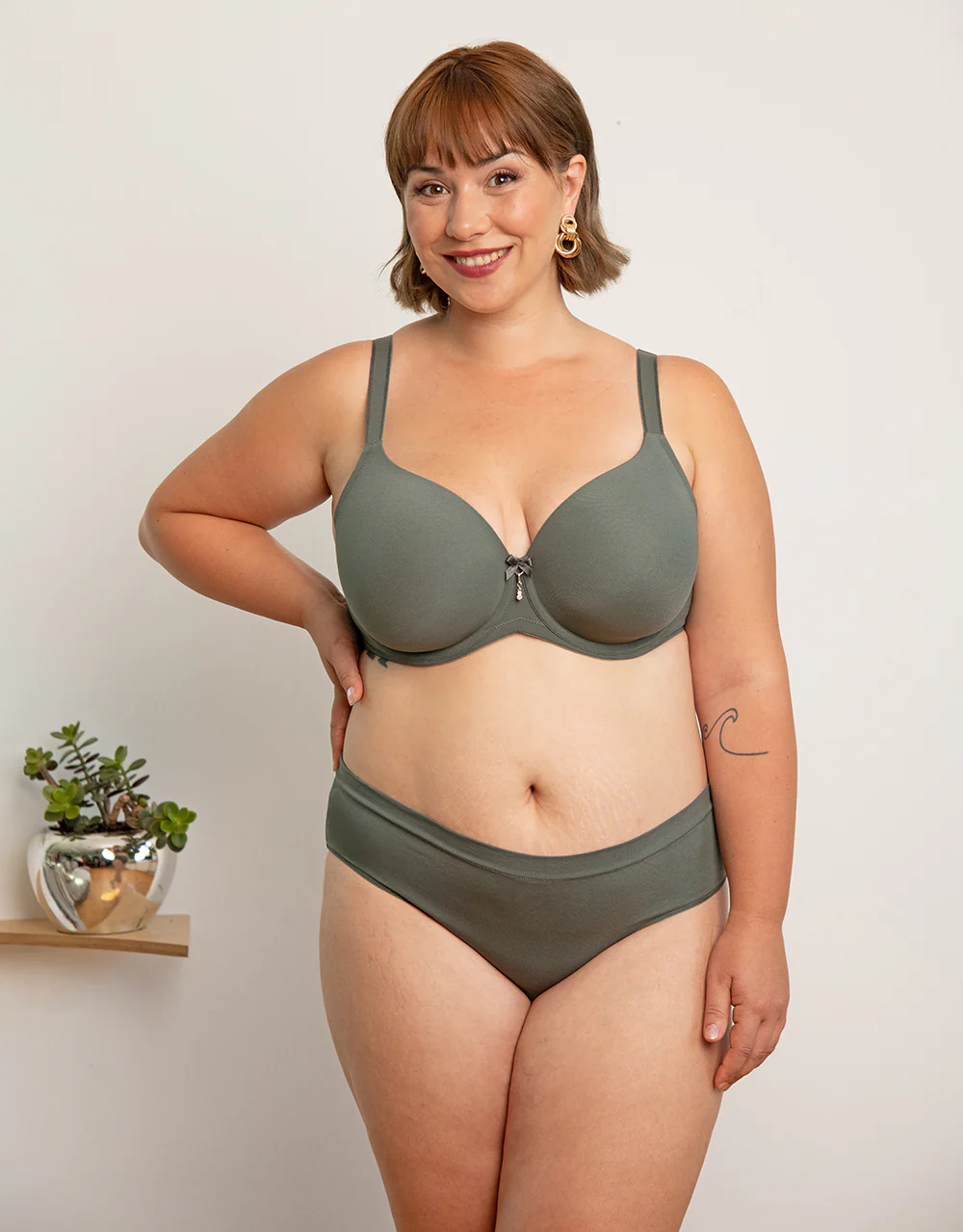 Panty Cotton Basic Olive - Image 3